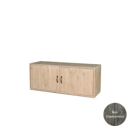 Meuble de rangement bois massif H46 cm | TRADIS