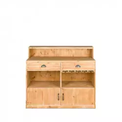 Wooden wine bar, L 119 cm, Solid Wood