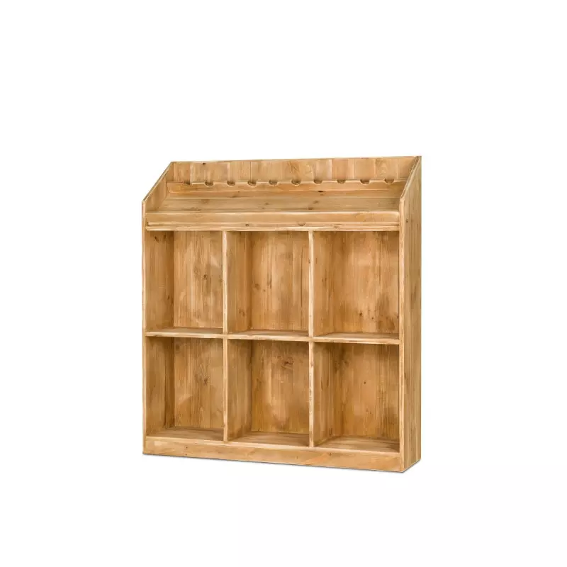 6-cube wine rack display, Solid Wood