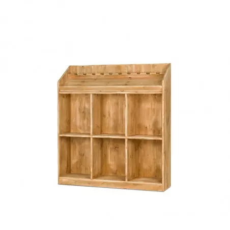 6-cube wine rack display, Solid Wood