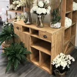 Retail shop counter, Solid wood