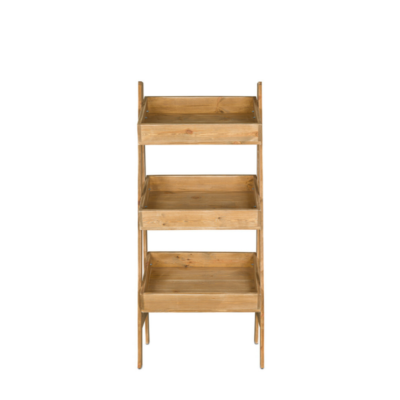 3-tier vegetable display rack, Solid wood | TRADIS