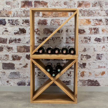 Casier à vin pour 24 bouteilles en bois, conçu en France - Folie du Meuble