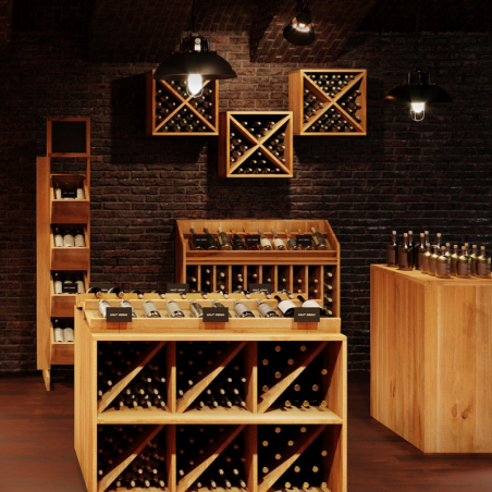 Casier à vin pour 24 bouteilles en bois, conçu en France - Folie du Meuble
