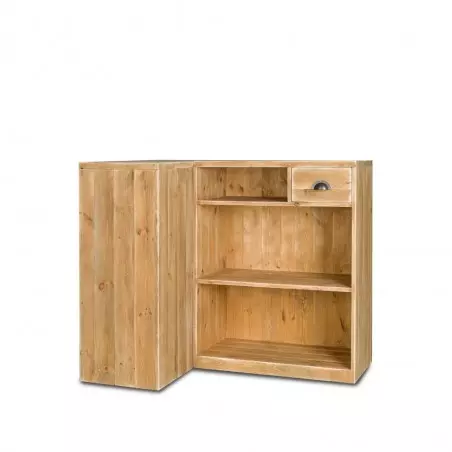 Comptoir d'angle modulable en bois massif