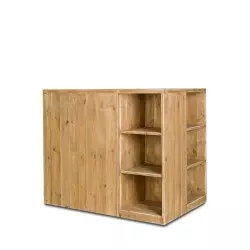 Comptoir d'angle modulable en bois massif