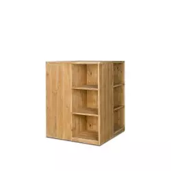 Présentoir central multi-face en bois massif