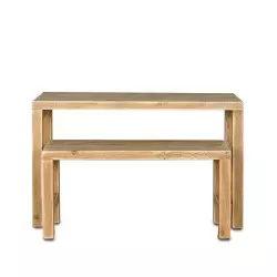 Nesting table, set of 2, solid wood