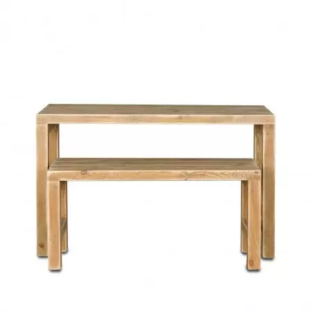 Nesting table, set of 2, solid wood