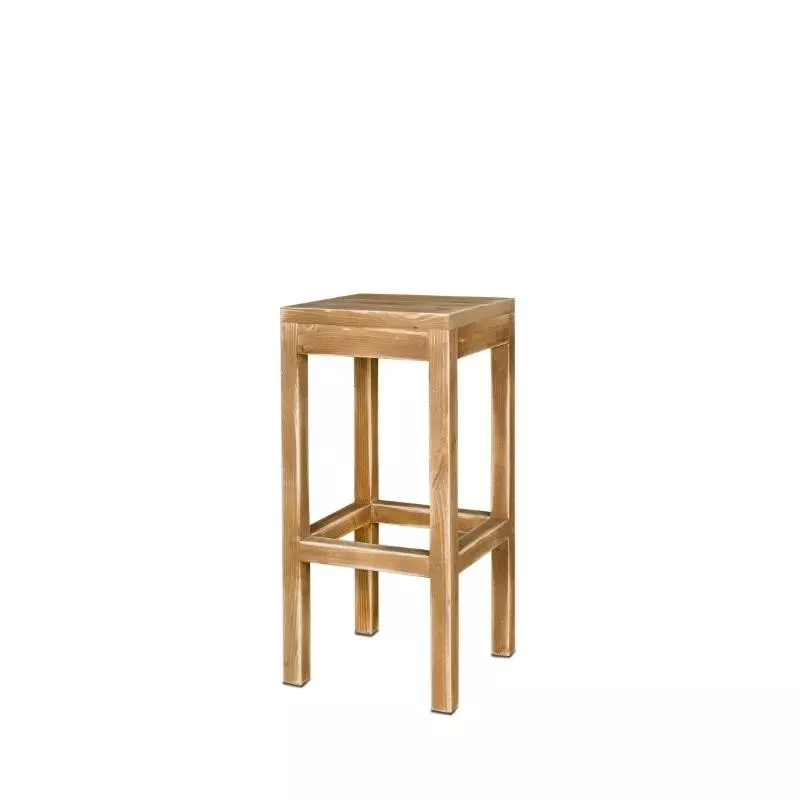 Tabouret de bar L35 bois massif TRADIS Bois Vieilli