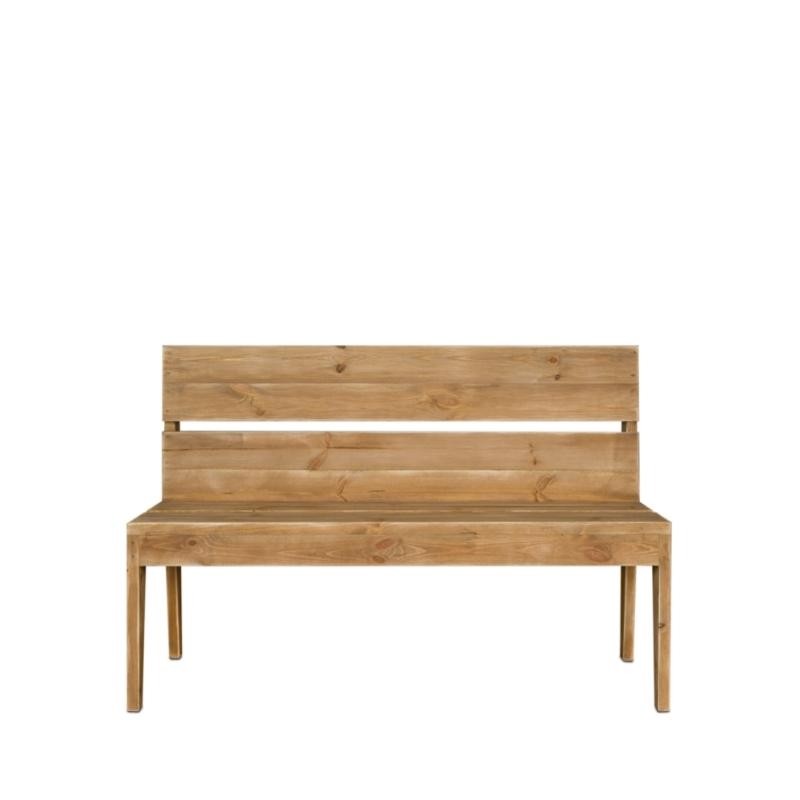 Banc Bois Massif 130 Cm (2 Personnes) | TRADIS