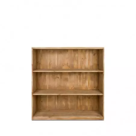 3-tier shelf unit, solid wood TRADIS