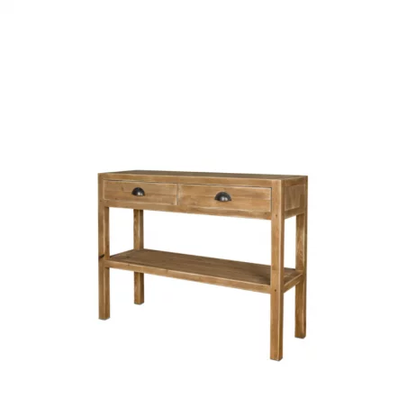 Console table 2 levels, 2 drawers, solid wood TRADIS