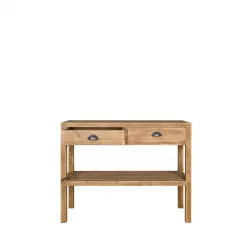 Console table 2 levels, 2 drawers, solid wood TRADIS