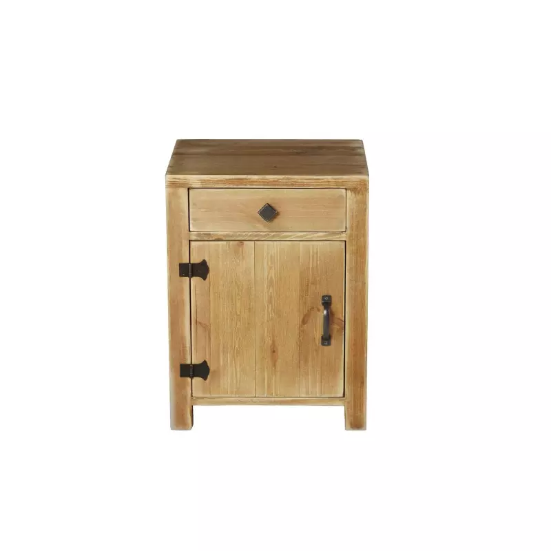 Bedside table COLETTE 1 drawer 1 door Dendro, solid wood