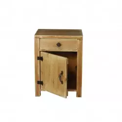 Bedside table COLETTE 1 drawer 1 door Dendro, solid wood