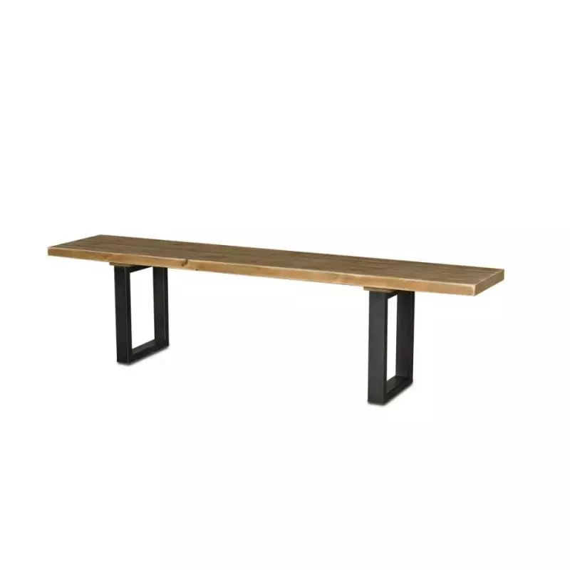 Banc ROMARIC 180cm Dendro, bois massif et acier