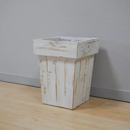 Wooden planter, White, solid wood, second hand furniture