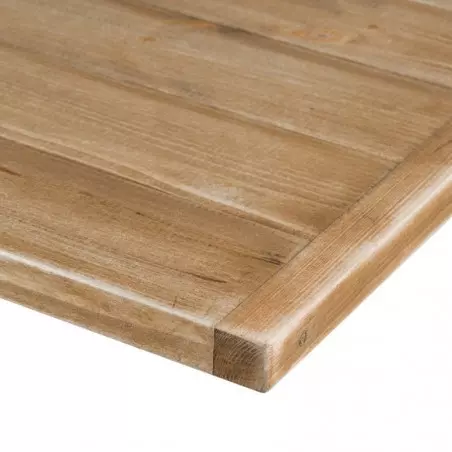 Plateau de table carré L80 cm, bois massif | TRADIS