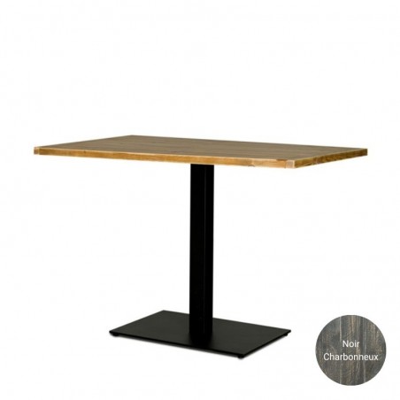 Rectangular Table L110, Solid Wood and Steel | TRADIS