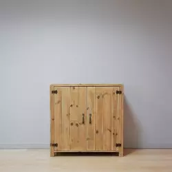 Buffet LEON 2 portes en bois massif, meuble d'occasion