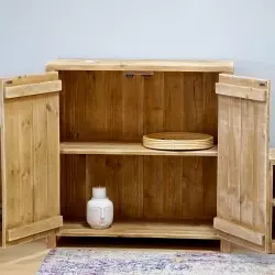 Buffet LEON 2 portes en bois massif, meuble d'occasion