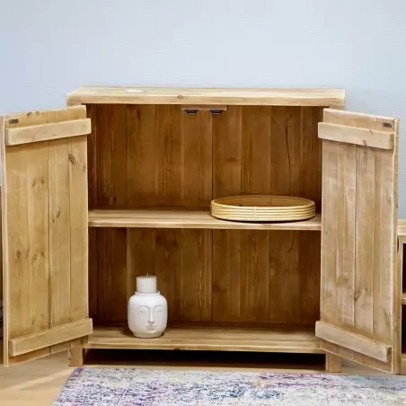 Buffet LEON 2 portes en bois massif, meuble d'occasion