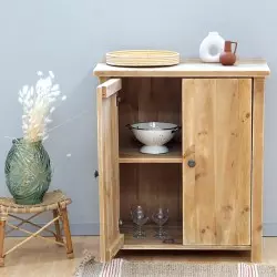 Buffet EUSTACHE 2 portes en bois massif, meuble d'occasion