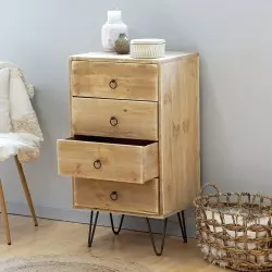 Chiffonnier ISABEAU en bois massif, meuble d'occasion