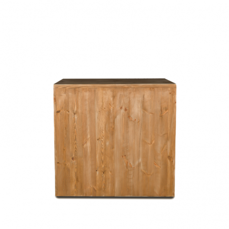 Buffet de service H90cm 2 tiroirs, bois massif