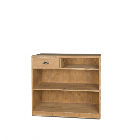 Shop counter with shelf, solid wood