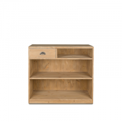 Shop counter with shelf, solid wood