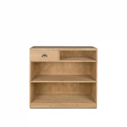 Shop counter with shelf