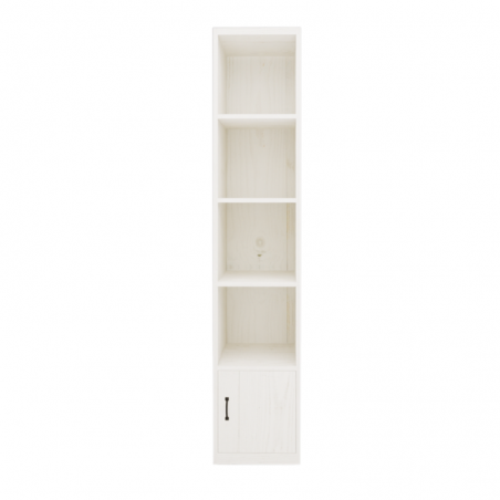 4-tier shelf unit, 1 door, solid wood | TRADIS