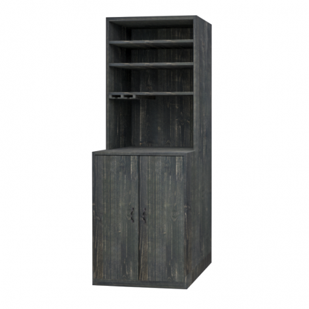 Wine buffet 2 doors H 195 cm, solid wood