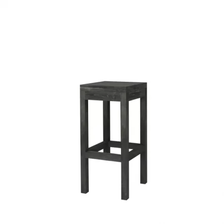 Tabouret de bar, assise carré 35cm, hauteur 75cm, bois