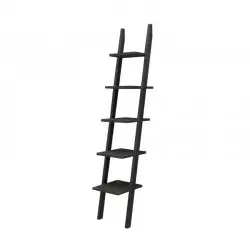 Echelle de décoration H180 cm, bois massif Noir charbonneux