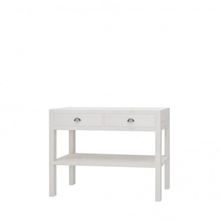 Console table 2 levels, 2 drawers, solid wood | TRADIS