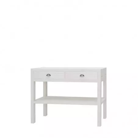 Console table 2 levels, 2 drawers, solid wood | TRADIS