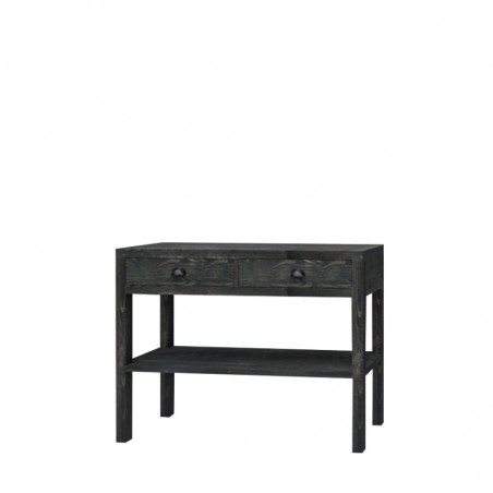 Console table 2 levels, 2 drawers, solid wood | TRADIS