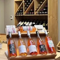 5-bottle display, Solid Wood wine cellar