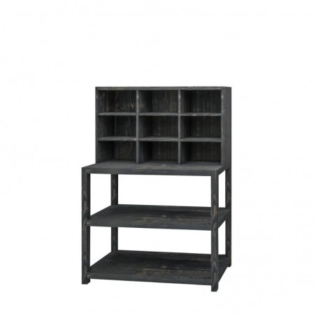 Deli shelf unit 9 compartments, solid wood | TRADIS