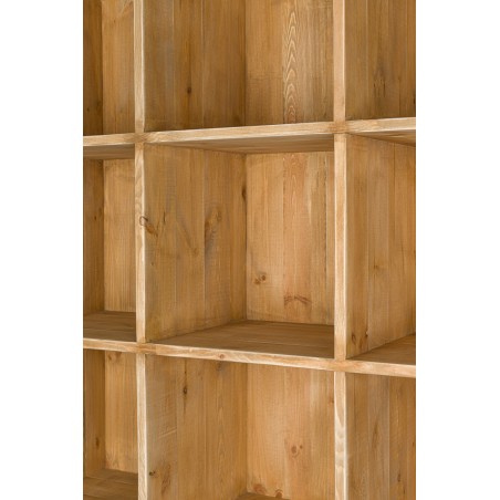 zoom etagere 15 casiers bois vieilli