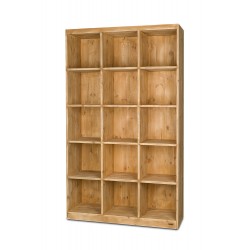 etagere 15 casiers bois vieilli