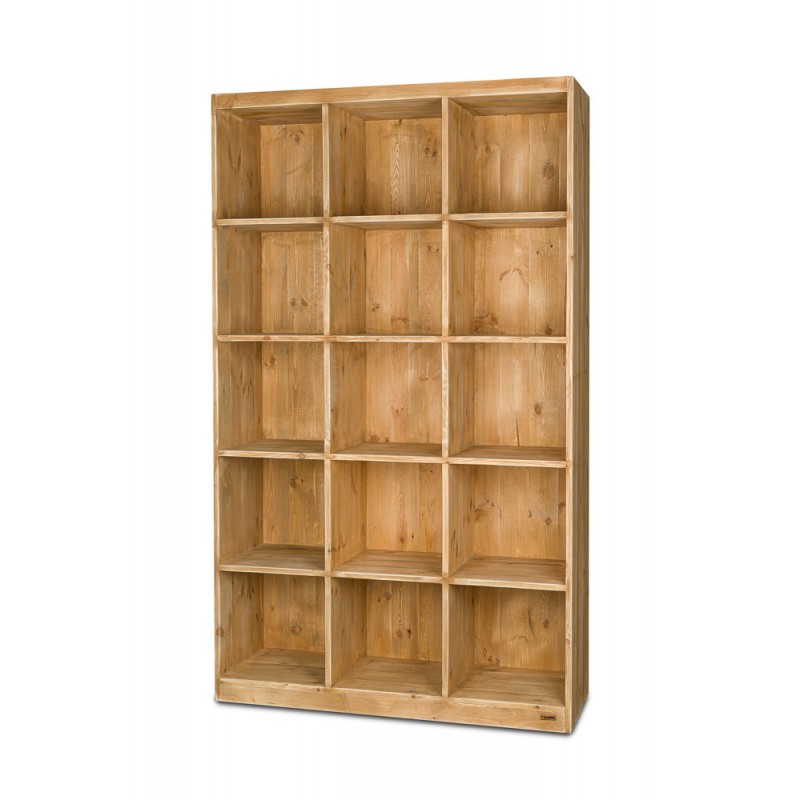 etagere 15 casiers bois vieilli