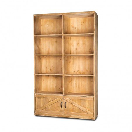 8-cube shelf unit 2 cupboards W119, solid wood