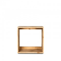 solid wood cube wall shelf