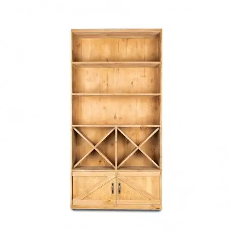 5-tier delicatessen and wine shelf in solid wood