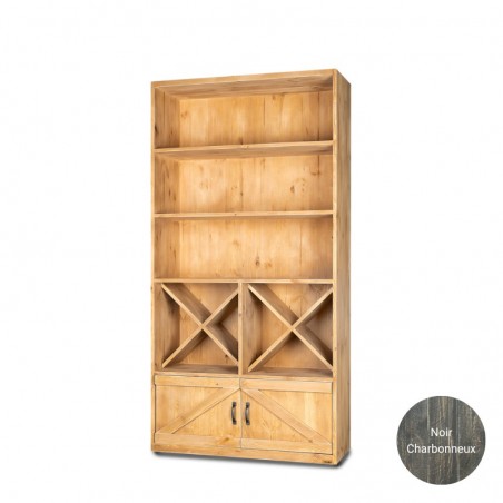 Etagère à vin et épicerie 5 niveaux, bois massif | Tradis