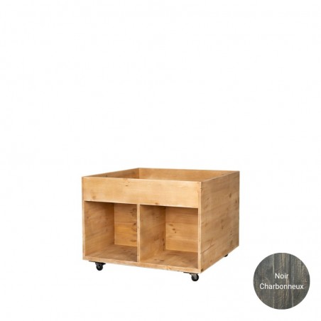 Central florist display in solid wood, on casters | Tradis